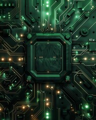 Fototapeta premium Backgrounds Design, Circuit Texture, Techno, Glow, Minimalism, Photo Frame Toward