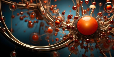 Closeup of Intricate Atomic Arrangements Creating a Mesmerizing Scientific Display. Concept Chemistry, Science, Atomic Structure, Close-up Photography, Mesmerizing Display