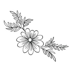 Wreath of floral and flower illustration.