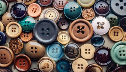 Colorful Button Assortment for Your Sewing Projects"