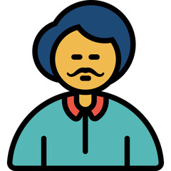 Father Colored Outline Icon