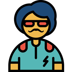 Hero Colored Outline Icon