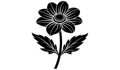 cosmos flower silhouette illustration