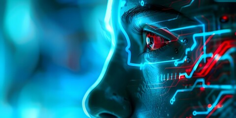 Capture Terrifyingly Intriguing Close-Ups of Futuristic Tech with Horror Elements and Unconventional Camera Angles. Concept Futuristic Tech, Horror Elements, Close-Ups, Unconventional Angles
