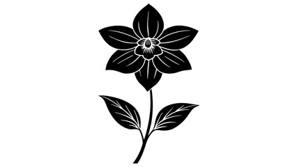 bellflower silhouette vector illustration