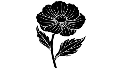 jonquil flower silhouette vector illustration