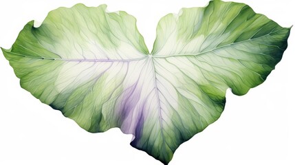 A watercolor of a catalpa leaf