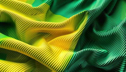 A sporty fabric texture representing a Brazil soccer jersey, showcasing detailed fabric weaves and team colors, suitable for sports fashion or team-related displays