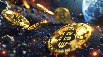 A galaxywide cryptocurrency system revolutionizing interplanetary trade.