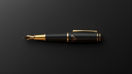 Sleek Pen Icon Emblem