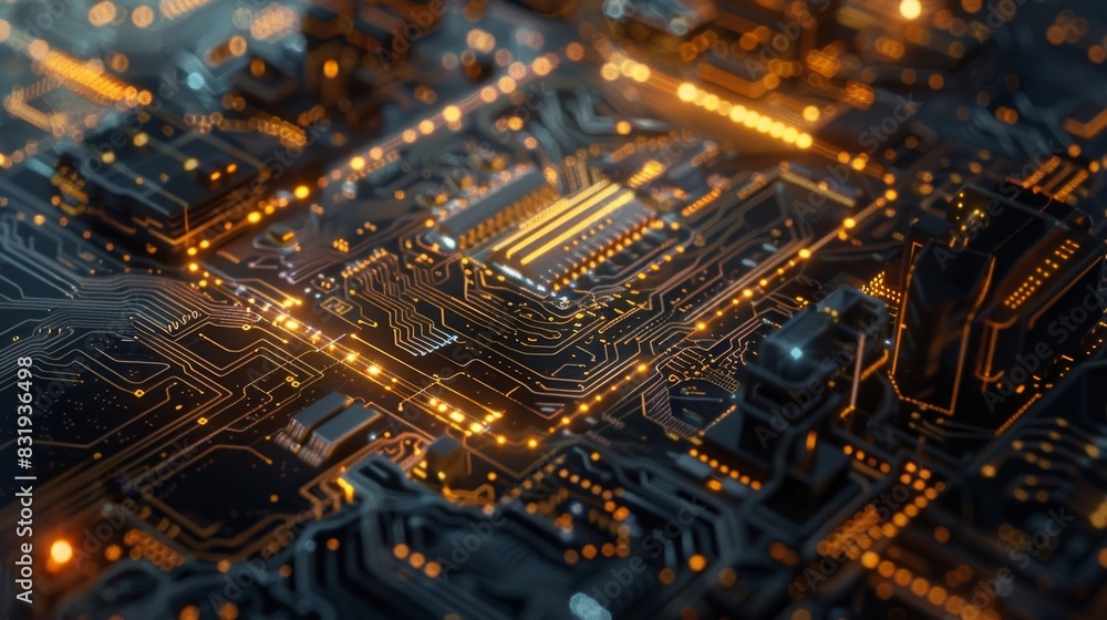 Poster a mesmerizing blend of mathematical equations and circuits encapsulating the hightech world of crypt