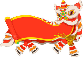 Traditional lion dance