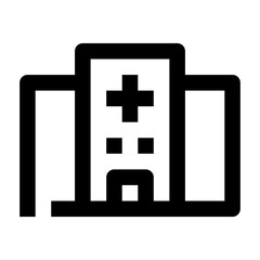 Fototapeta premium Hospital one line public facilities