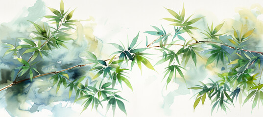 Elegant Botanical Watercolor Artwork