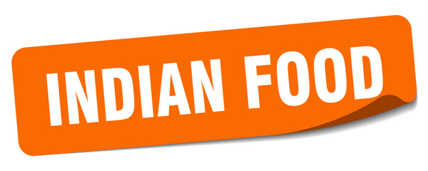 indian food sticker. indian food label