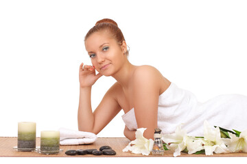 Woman Getting Spa Massage in Spa Salon