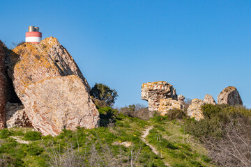 Fototapeta premium Ruins of the ancient city of Parios in Karabiga. 