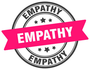 empathy stamp. empathy label on transparent background. round sign