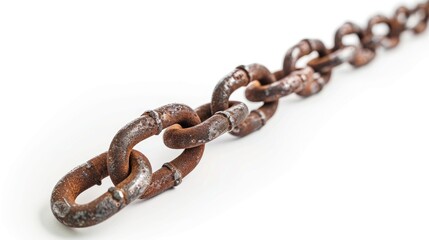 Obraz premium Isolated chain on a white background