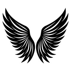 Elegant illustration of black wings for design or inspiration, perfect for artistic projects