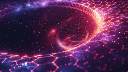 Obraz premium A blurry image of a wave with a lot of dots