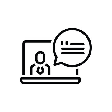 Black line icon for paraphrase 