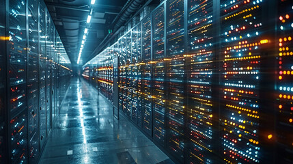 Futuristic Technology Retail Warehouse: Digitalization and Visualization of Industry 4.0 Process that Analyzes Goods.
