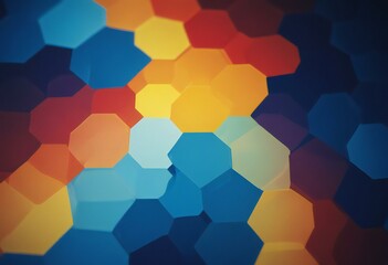 Obraz premium brightly vibrant colored circles of light pattern