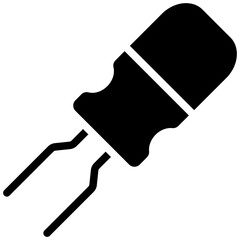 capacitor solid icon