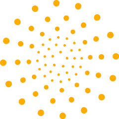 Fireworks in orange flash light