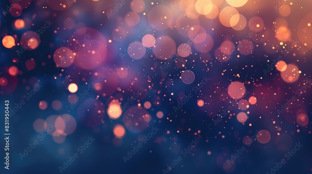 Poster abstract background wallpaper with bokeh circles and sparkles