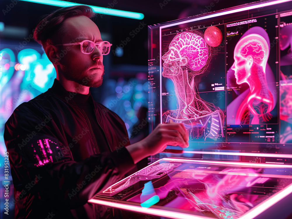 Poster it professional showcasing a machine learning project to investors, with vibrant data visualizations