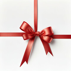 red bow on a white background