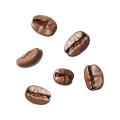 Coffee beans with transparent background