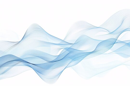 Modern white background with thin blue lines forming an abstract wave pattern, creating a sleek and refined aesthetic for business use