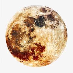 arafed image of a full moon with a white background