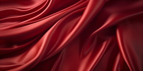Obraz premium Red leather texture with draped fabric shadows. Concept Artistic Photography, Abstract Textures, Contrasting Colors