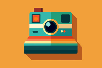 Fototapeta premium Retro camera icon in flat style. Vector illustration. Camera icon.