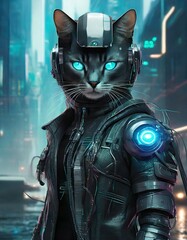 サイバーパンク世界の猫なバウンティハンター
