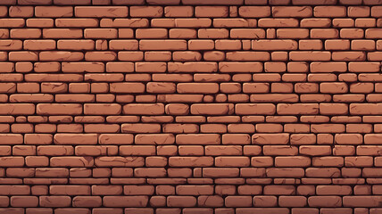 Fototapeta premium 2D game level brick wall design, brick texture with simple details, platformer game element, seamless background, wallpaper style, 