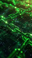 simplified blockchain diagram representing BRC20 transactions, color palette of neon green