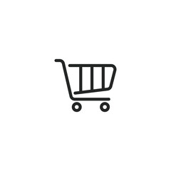 Shopping cart icon set. Collection of web icons for online shops, of various cart icons in different shapes. Editable stroke 2000x2000 Pixel.