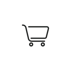 Shopping cart icon set. Collection of web icons for online shops, of various cart icons in different shapes. Editable stroke 2000x2000 Pixel.