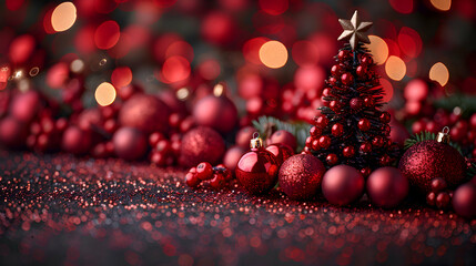 Christmas holiday decorations background