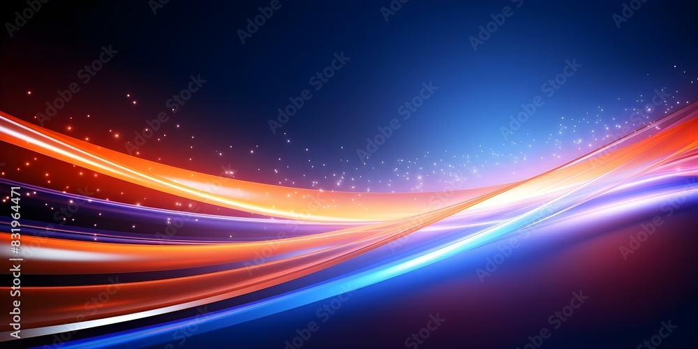 Poster smart communication network of the future: futuristic abstract technology lines background. concept 