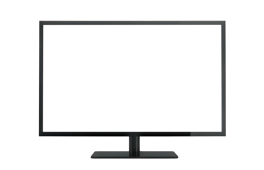 Black border digital screen display, cut out