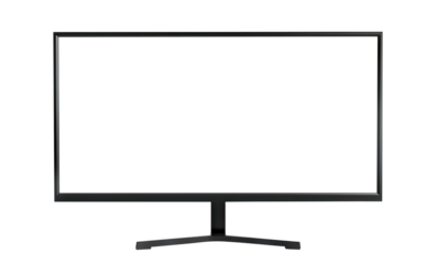 Black border digital screen display, cut out