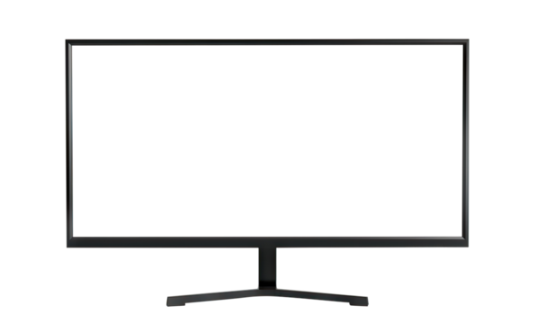 Black border digital screen display, cut out