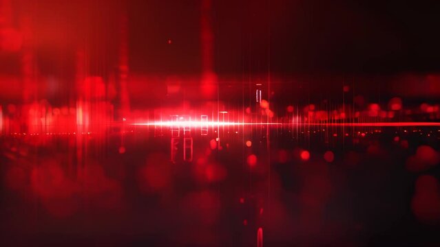 glowing red digital abstract pattern background with intricate lines and dots, futuristic technology, IT companies, software development, and digital innovation