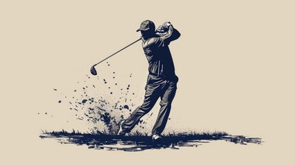 Golf Player symbol for your project
